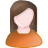 woman, Orange, White, Female, Account, person, Human, people, member, profile, user Icon