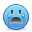 smiley, Emotion, Blue, sad, Emoticon, Face CornflowerBlue icon
