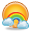 Rainbow, weather, climate Black icon