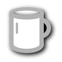 cup, White Black icon