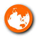 world, earth, globe, planet OrangeRed icon