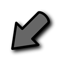 donw, Back, Left, previous, Backward, prev, Arrow Black icon