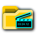 Folder, film, movie, video Black icon