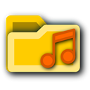 Folder, music Black icon