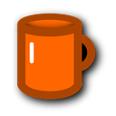 cup, Orange Black icon