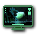 Desktop, green, deep Black icon
