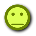straight, Face, Emotion, Emoticon GreenYellow icon