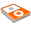 nano, ipod, Orange Black icon
