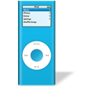 ipod, bleu, nano Black icon