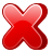 Close, Dialog, no, stop, cancel Red icon