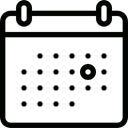 Monthly Calendar, interface, day, time, Wall Calendar, Daily Calendar Black icon