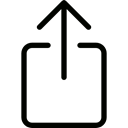 up arrow, outbox, tray, upload, Arrows, square Black icon