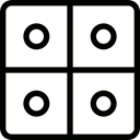 Circle, square, button, geometry, shapes Black icon