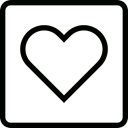 square, shapes, lovely, lover, button, loving Black icon