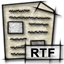 Gnome, Application, mime, Rtf Black icon