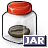 Gnome, mime, Jar, Application Black icon