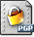Application, Gnome, Encrypted, mime, Pgp Silver icon