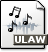 Ulaw, mime, Audio, Gnome WhiteSmoke icon