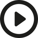 Multimedia Option, video player, Play video, music player, interface, Circle Black icon