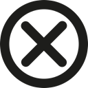 button, typography, shapes, cross, Letter X, Circle Black icon