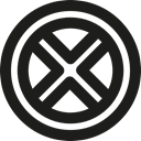 cross, Circular, Circle, Closed, interface, button Black icon