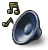 Audio, Gnome Black icon