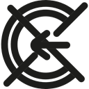 button, Crossed, Circle, Circular, interface, left arrow Black icon
