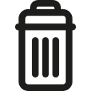 trash bin, Garbage Can, recycling, erase, Erasing Black icon