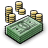 Gnome, Cash, Finance, Money, coin, Currency Black icon
