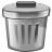 Blank, Gnome, Trash, recycle bin, Empty DarkGray icon