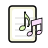 Gnome, Application, mime, playlist, Rhythmbox Black icon