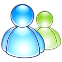 Aqua, Messenger, Msn Black icon