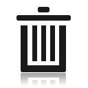 Blank, recycle bin, Trash, Empty Black icon