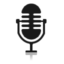 Microphone, mic Black icon