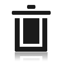 Trash, recycle bin, Full Black icon