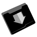 descending, download, fall, Decrease, Folder, Down, Descend Black icon