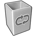 Trash, Empty, Blank, recycle bin DarkGray icon