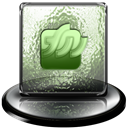 Classic, green, firework Black icon