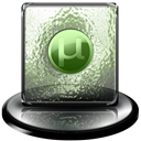 u torrent, Classic, green Black icon