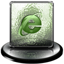 green, internet, Classic, Explorer Black icon