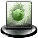 Firefox, green, Browser, Classic Black icon