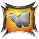 Msn, butterfly Black icon