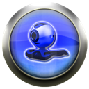 Cam, Blue, Webcam Black icon