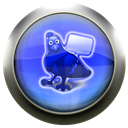 Blue, pidgeon Black icon