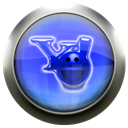 yahoo, Messenger, Blue Black icon
