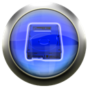 Blue, hard drive Black icon