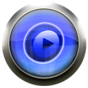 Blue, media player CornflowerBlue icon