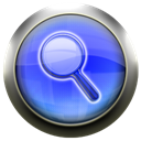 Blue, glass, magnifying CornflowerBlue icon