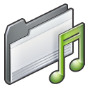 Folder, music Black icon