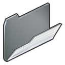 Folder, generic, opened Black icon